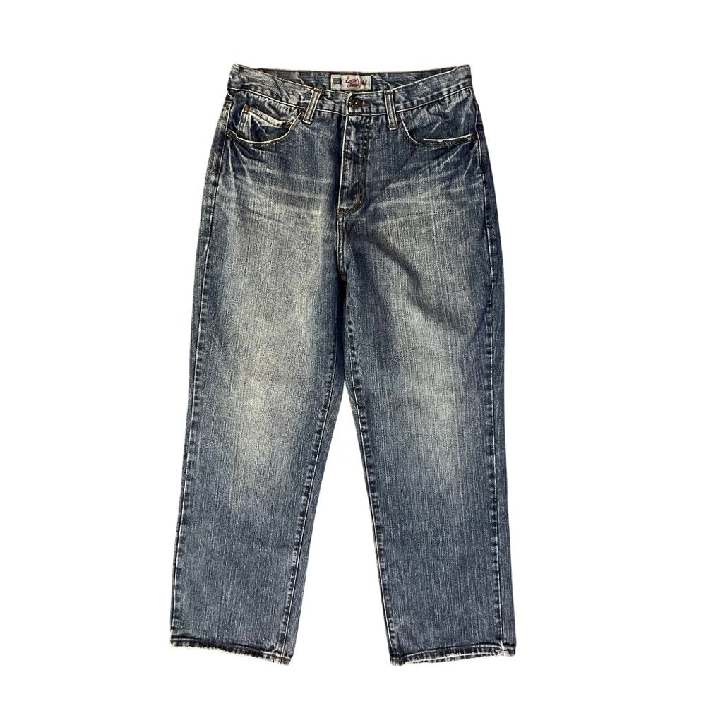 Vintage Faded Glory Loose Straight Men’s Jeans 30x30 Dark Stone Denim 100% Cotto - Picture 3 of 15
